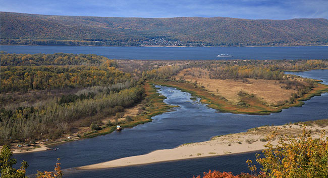 Volga river and Samara islands