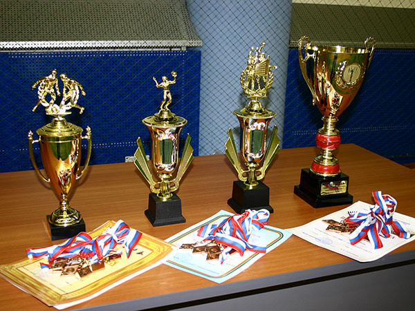 Trophy cups of the Samara Polytechnic students